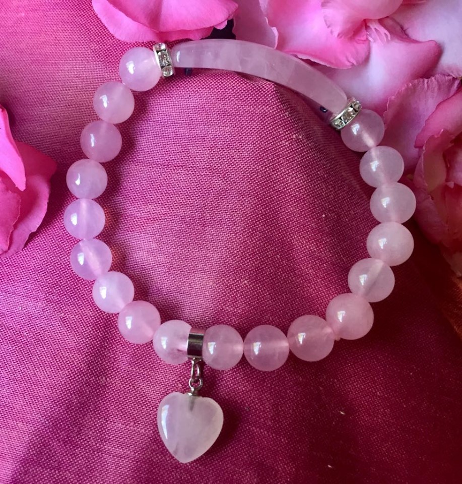 Pulsera de Cuarzo Rosa